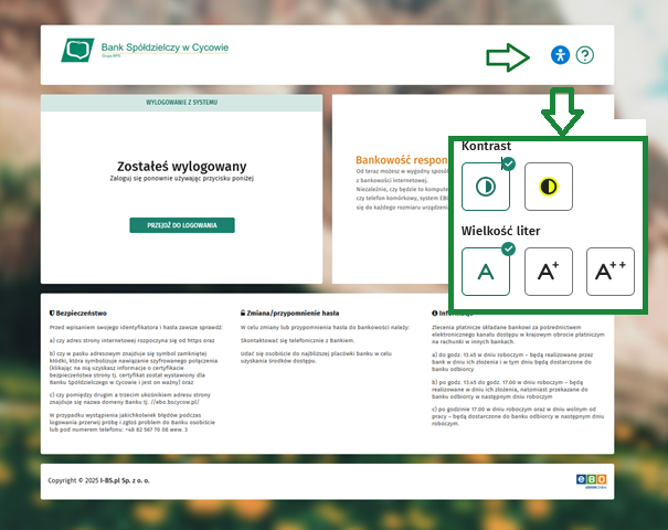 ekran logowania bankowosci internetowej