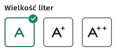 ikonka wielkosci liter